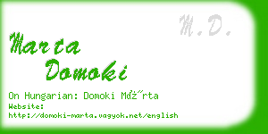 marta domoki business card